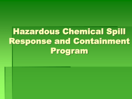 Hazardous Chemical Spill Containment Program