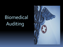 Biomedical Auditing
