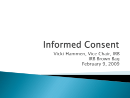 Informed Consent - Indiana State University