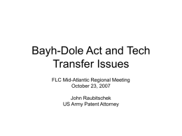 Bayh-Dole Act and Tech Transfer