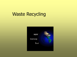 Recycling - MSW Learning Tool