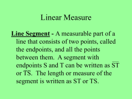 Linear Measure