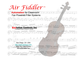 Air Fiddler Automation for Cleanroom Fan powered Filter