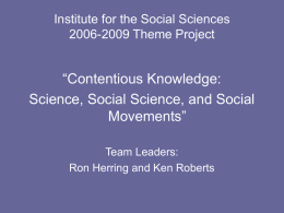 Institute for the Social Sciences 2006
