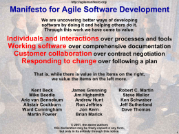 SDOE 780 Engineering of Agile Systems and Enterprises