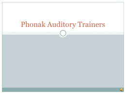 Phonak Auditory Trainers