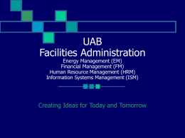 UAB Facilities Administration Energy Management (EM