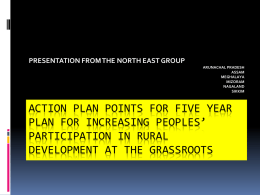 ACTION PLAN POINTS FOR INCREASING PEOPLES’ PARTICIPATION
