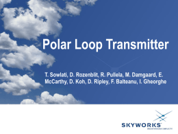 Polar Loop Transmitter - call for papers