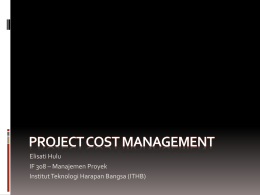 What is cost - Manajemen Proyek Perangkat Lunak