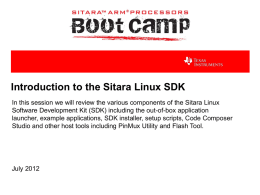 Introduction to the Linux SDK