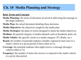 Ch. 10 Media Planning and Strategy - UAH
