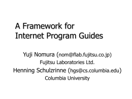 Protocol Requirements for Internet Program Guides