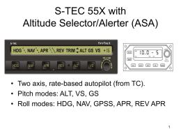 S-TEC 55X with Altitude Selector/Alerter (ASA)