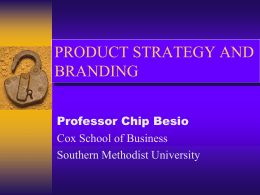 Product Streategy - Southern Methodist University