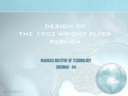 DESIGN OF THE 1903 WRIGHT FLYER REPLICA