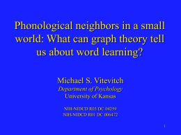 Phonological neighbors in a small world (network): The