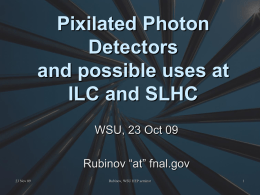 Pulse measurements - High Energy Physics at Wayne State