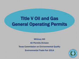 Title V Oil and Gas