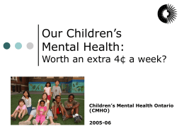 Children’s Mental Health: High Needs, High Returns