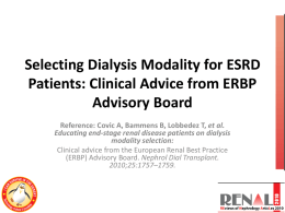 Selecting Dialysis Modality for ESRD Patients: Clinical