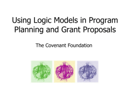 Using Logic Models in Prorgam Planning and Grant Proposals
