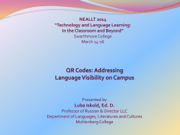 QR Codes: Addressing Language Visibility on Campus