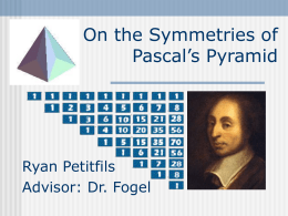 On the Symmetries of Pascal’s Pyramid