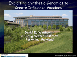 Synthetic Genomics - JCVI - J. Craig Venter Institute