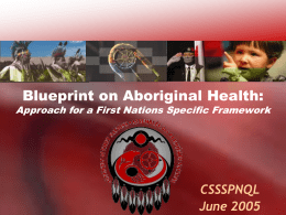 Speaking Points: FN Approach to Health Blueprint, May 05