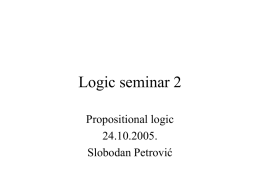 Logic seminar