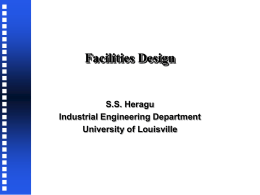 Design , Layout, & Location of Facilities