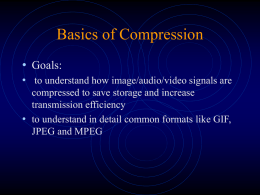 Basics of Compression - San Diego Supercomputer Center