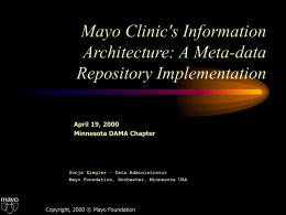 Mayo Clinic's Information Architecture: A Meta