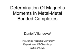 Determination Of Magnetic Moments In Metal