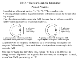 of NMR Theory - Organic Chemistry at CU Boulder