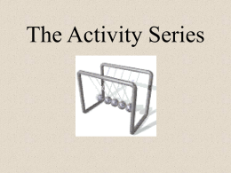 PowerPoint - Activity Series & Double Displacement Reactions