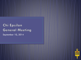 Chi Epsilon General Meeting - University of Central Florida