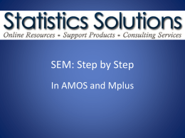 SEM: Step by Step - Statistics Solutions