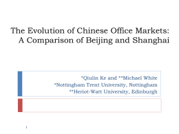 The Evolution of Chinese Office Markets: A Comparison of
