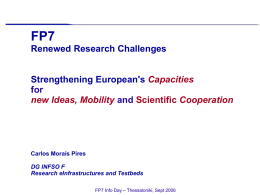FP7 Renewed Research Challenges Strengthening European's