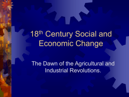 18th Century Social and Economic Change