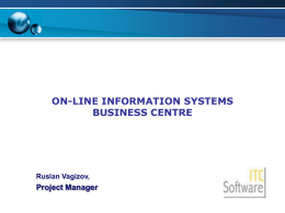 ON-LINE INFORMATION SYSTEMS