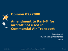 Diapositive 1 - EASA | European Aviation Safety Agency