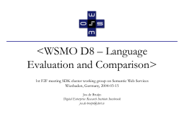 WSMO D8 - Language Evaluation and Comparison