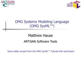 Systems Modeling Language (SysML)