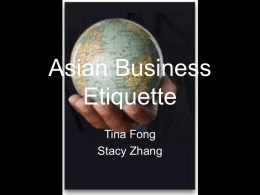 Asian Business Etiquette