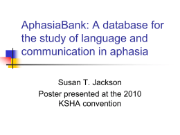 Aphasia Bank