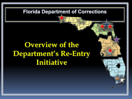 Re-Entry Initiatives - Florida Department of Corrections