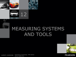 MEASURING SYSTEMS AND TOOLS